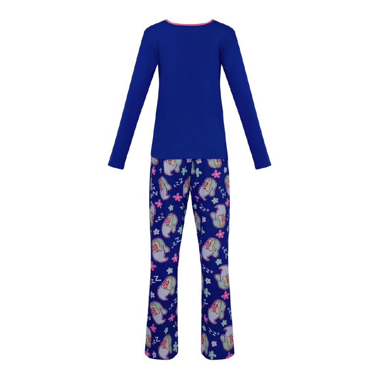 Disney Women's Cotton Pyjama Set Blue Mid The Warehouse