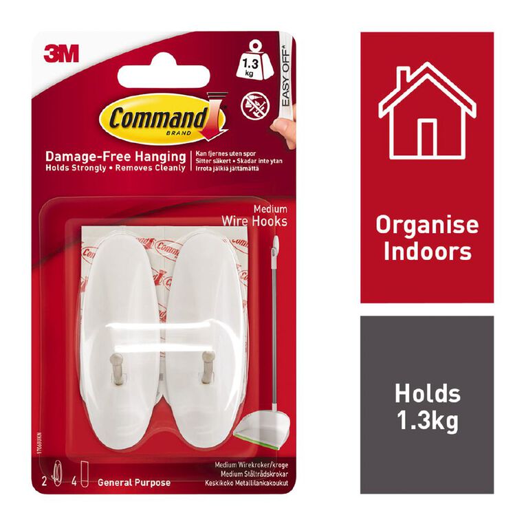 Command Adhesive Wire Hooks Medium, , hi-res