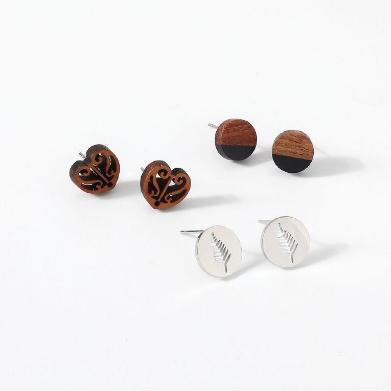 Kiwiana Heart Fern Earrings, , hi-res