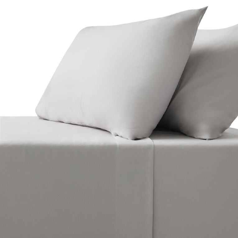 Living & Co Microfibre Sheet Set Grey King, , hi-res