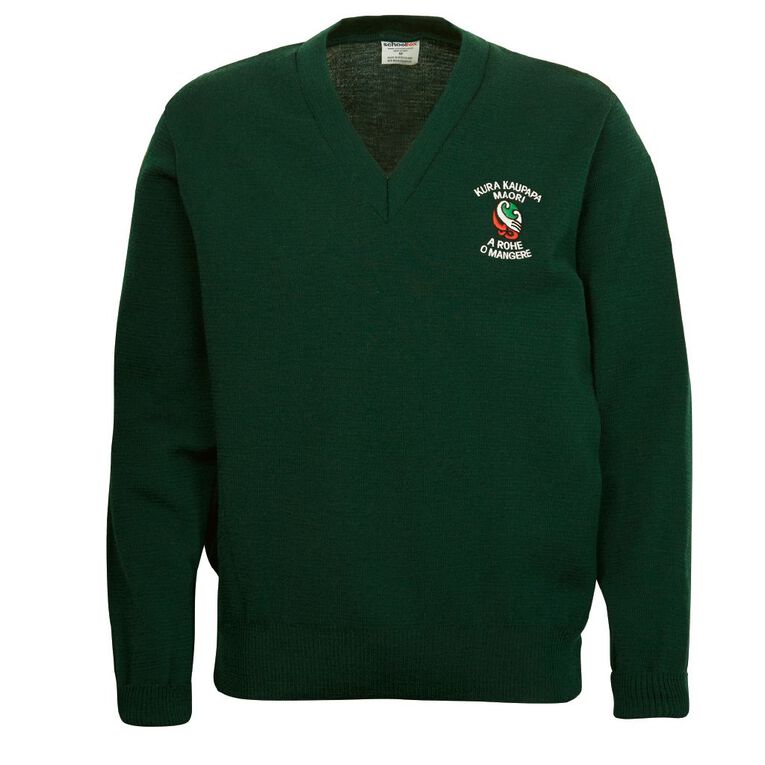 Schooltex TKKM O Mangere Jersey with Embroidery, Bottle Green, hi-res