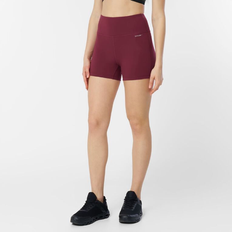 Active Intent Women's 4 Inch Bike Shorts, Red Dark, hi-res