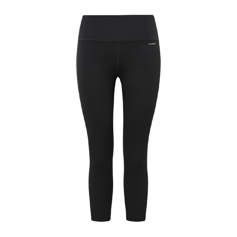 Active Intent Women's Cooldry Core Crop Leggings Black | The Warehouse
