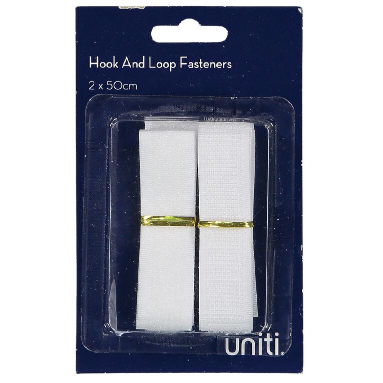 Uniti Hook and Fasteners White 50cm, , hi-res