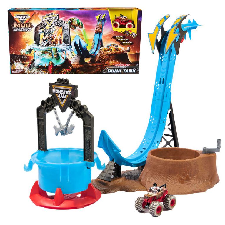 Monster Jam Truck Mud Blasters Truck Wash Playset, , hi-res