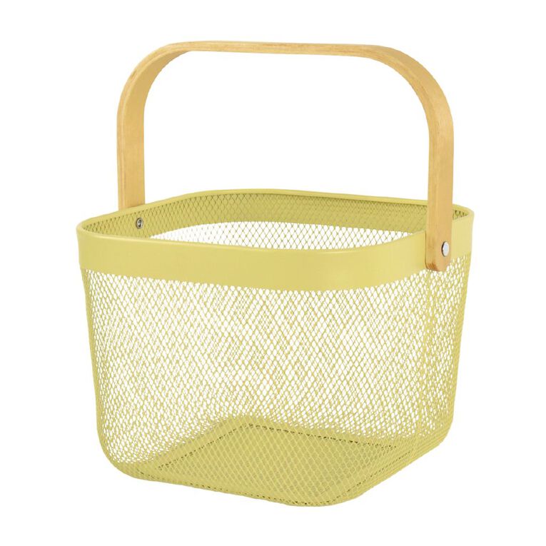 Living & Co Mesh Basket Yellow, , hi-res