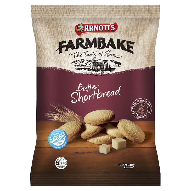 Arnott's Farmbake Butter Shortbread 310g, , hi-res