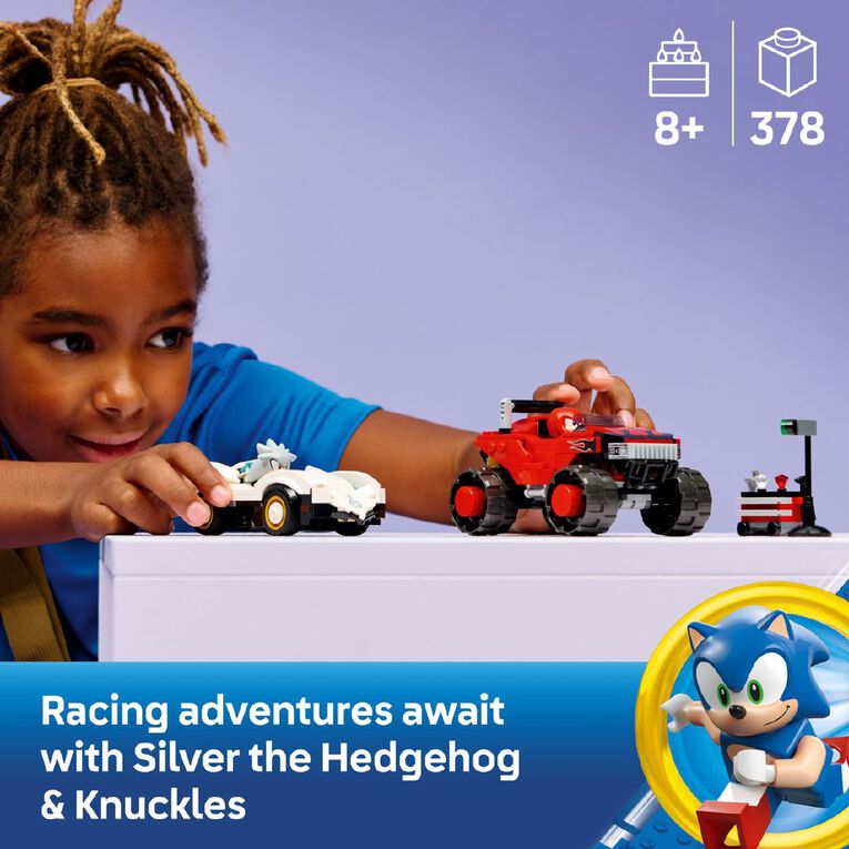 LEGO Sonic Silvers Car vs Knuckles Monster Truck 77118, , hi-res