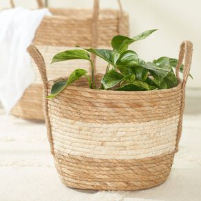 Living & Co 2 Tone Basket Round 27cm x 20cm