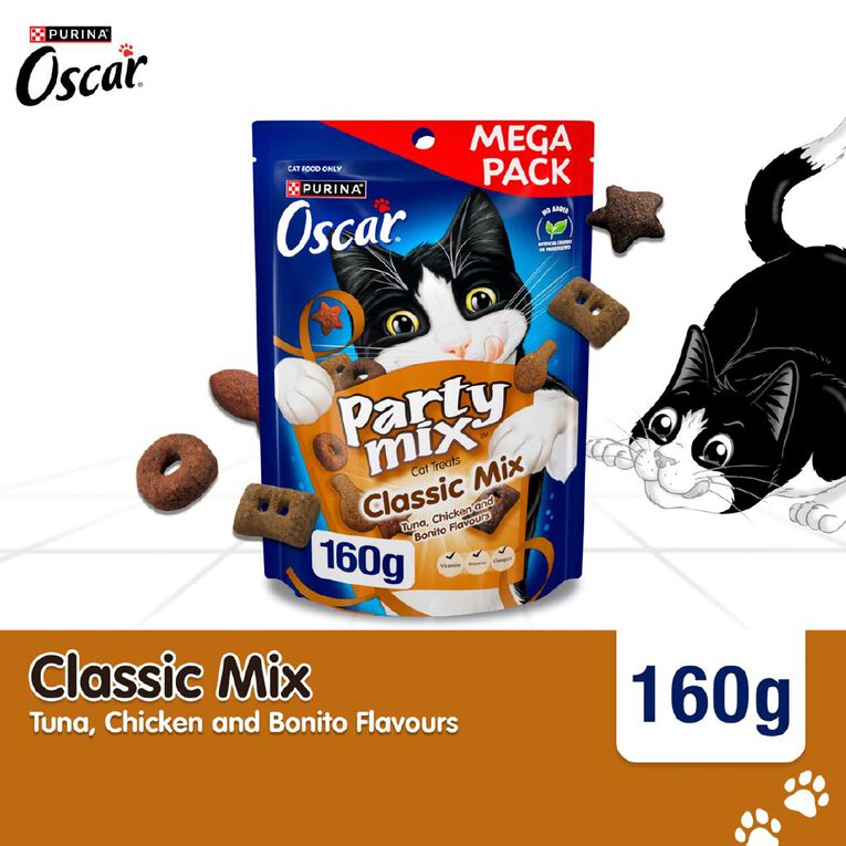 Oscar Party Mix Classics Cat Treats 160g, , hi-res