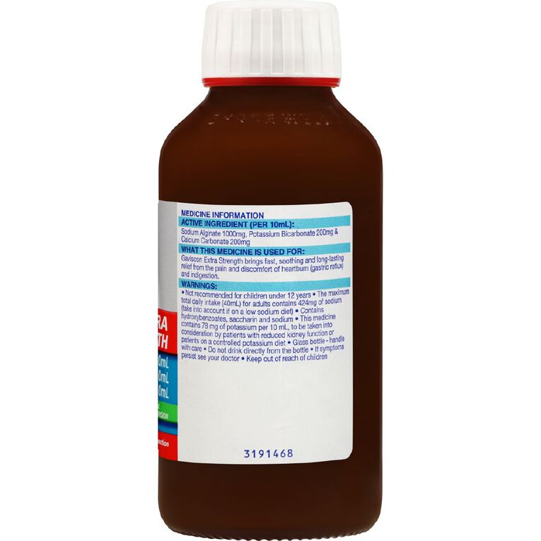 Gaviscon Liquid Antacid Extra Strength Peppermint 300ml, , hi-res
