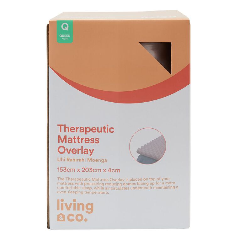 Living & Co Therapeutic Mattress Overlay Pink Double, Pink, hi-res