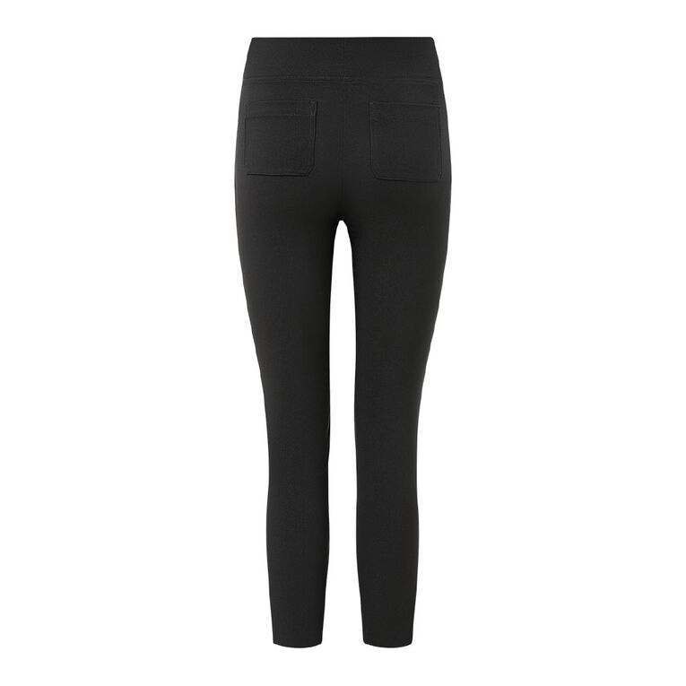H&H Women's Bengaline Straight Leg Pants, Black, hi-res