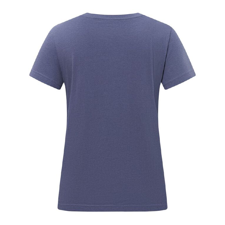 H&H Women's Short Sleeve Crew Neck Tee, Blue Mid, hi-res