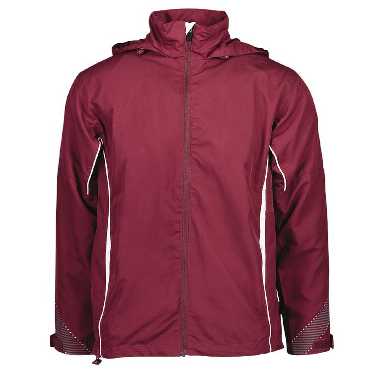 Schooltex Adult's Razor Team Jacket, Maroon/White, hi-res