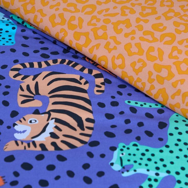 Living & Co Kids Cotton Duvet Cover Set Jungle, , hi-res