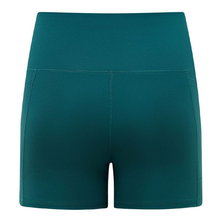 Active Intent Women's Supersoft Pocket Bike Shorts, Green Dark, hi-res