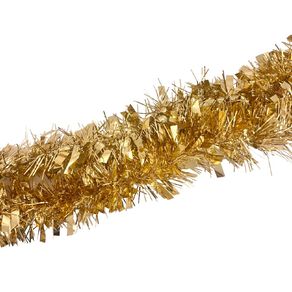 Value Christmas Tinsel 6m Gold