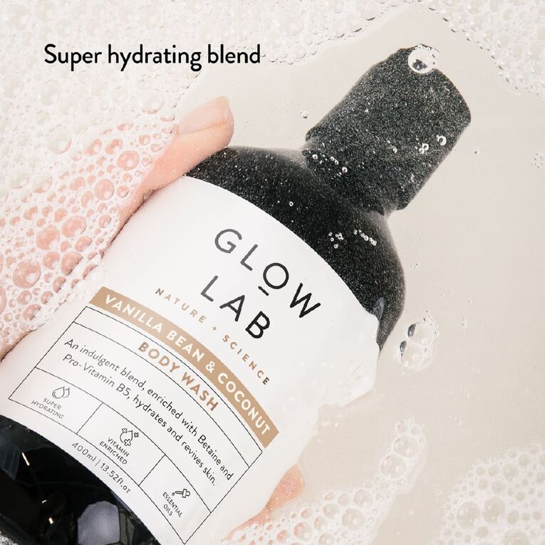 Glow Lab Vanilla And Coconut Bodywash 900ml, , hi-res