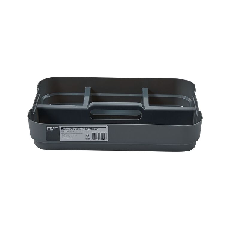 Sort It Modular Storage Medium Insert Tray Grey, , hi-res