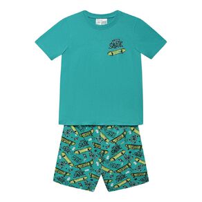H&H Boys' Tee and Shorts Pyjama Set