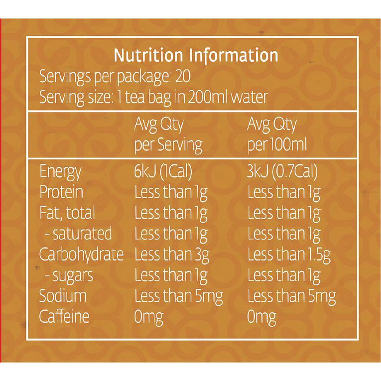 Healtheries Vanilla Chai Tea 20's The Warehouse