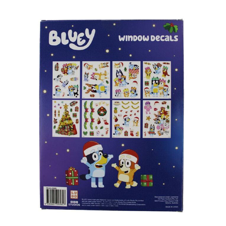 Bluey Christmas Window Decals, , hi-res