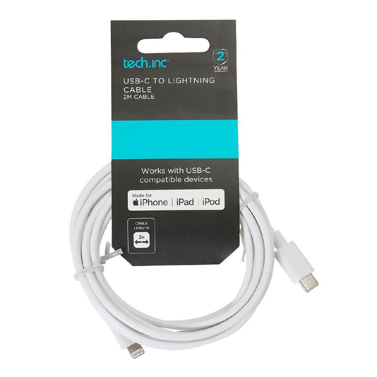 Tech.Inc USB-C to Lightning 2m White, , hi-res