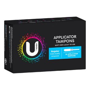 U By Kotex Applicator Regular Tampons 16s