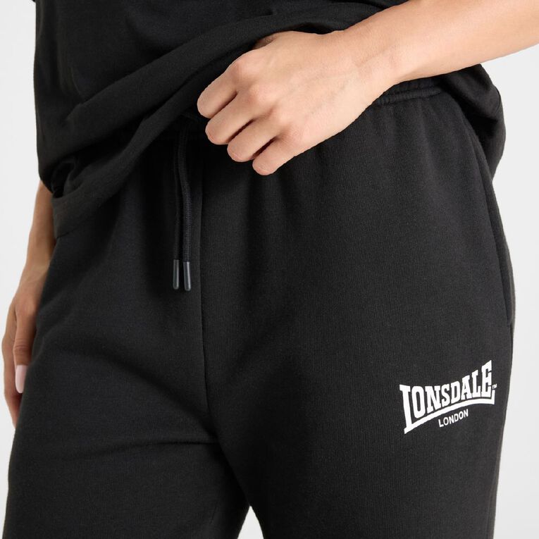 Lonsdale Unisex Trackpants, Black, hi-res
