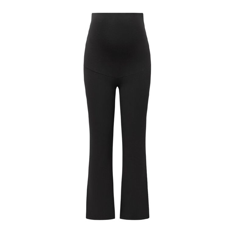 H&H Maternity Maternity Women's Flared Leggings, Black, hi-res