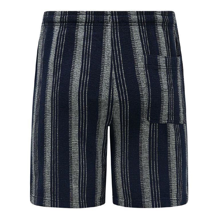 H&H Men's Textured Shorts, Navy, hi-res