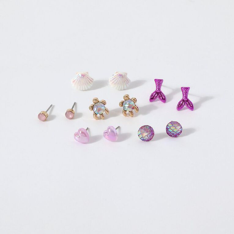 Kids' Shell Stud Earrings, , hi-res