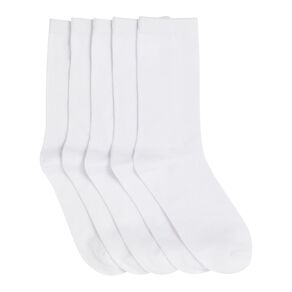 H&H Kids' Plain Crew Socks 5 Pack
