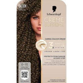 Schwarzkopf Creme Supreme 6.16 Cool Ash Light Brown 180ml