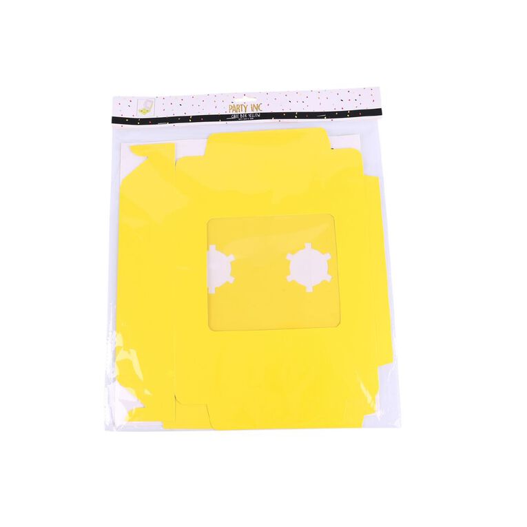Party Inc Cakebox Yellow, , hi-res