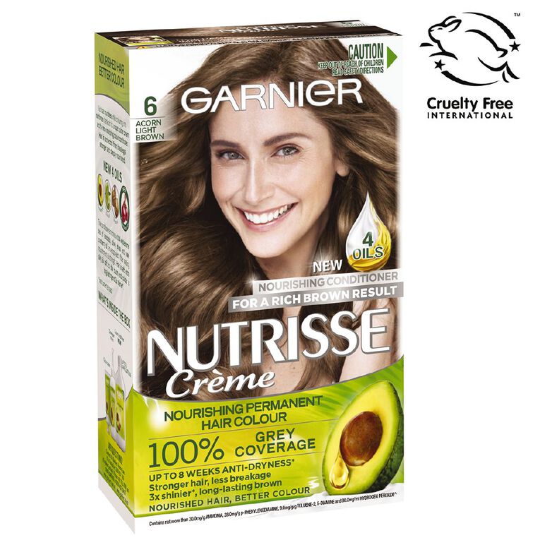 Garnier Nutrisse Permanent Creme Light Brown Acorn 6, , hi-res