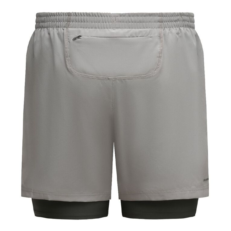 Active Intent Men's 5 Inch Lined Shorts, Grey Mid, hi-res