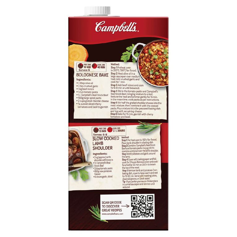 Campbell's Real Stock Beef 1L, , hi-res