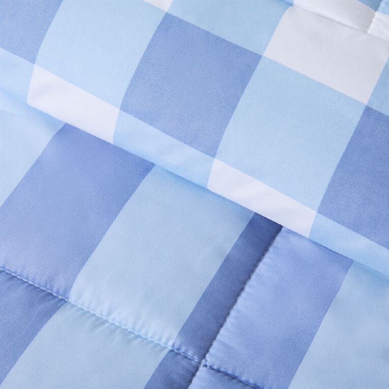 Living & Co 3 Piece Comforter Set Printed Circa Blue King, , hi-res