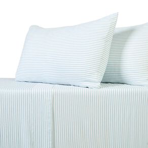 Living & Co Microfibre Sheet Set Miami Blue Queen