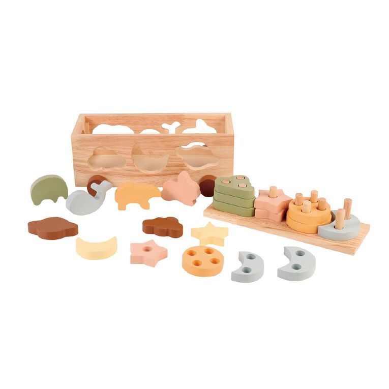 Play Studio Mega Wooden Truck Shape Sorter Combo Playset, , hi-res