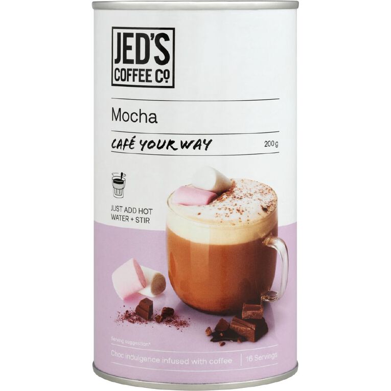Jed's Cafe Your Way Mocha Latte 200g, , hi-res