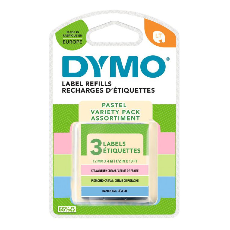 Dymo Letratag Pastels 3 Pack, , hi-res