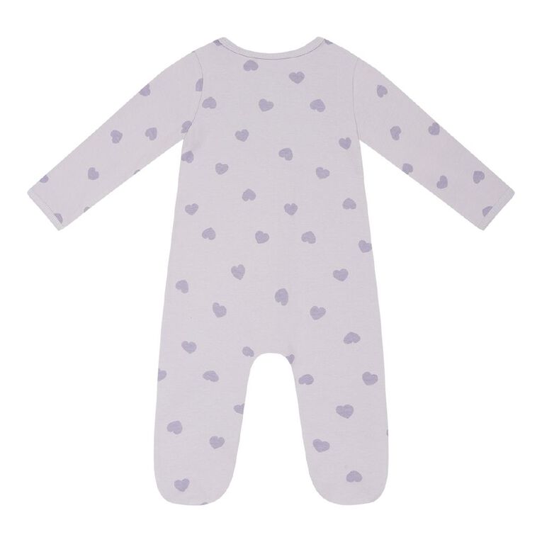Young Original Babys' Zip-Thru All-in-One, Purple Light, hi-res