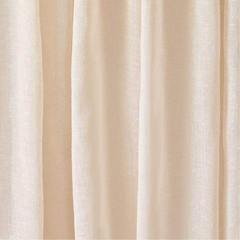 Living & Co Oslo Voile Curtains Natural 90-180cm Wide/200cm Drop, , hi-res