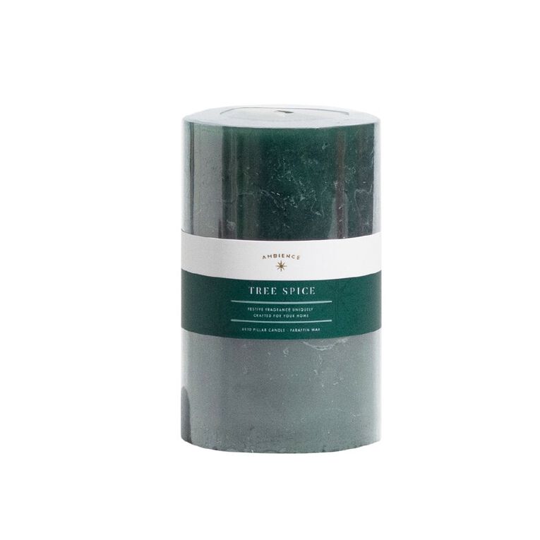 Living & Co Ambience Scented Pillar Candle Tree Spice, , hi-res