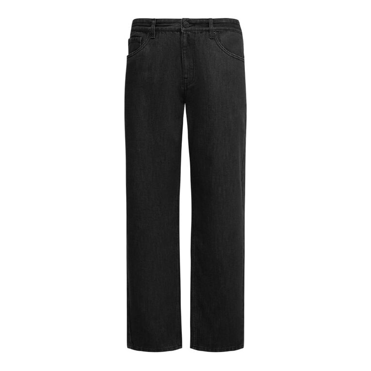 H&H Men's Relaxed Fit Jeans, Black, hi-res