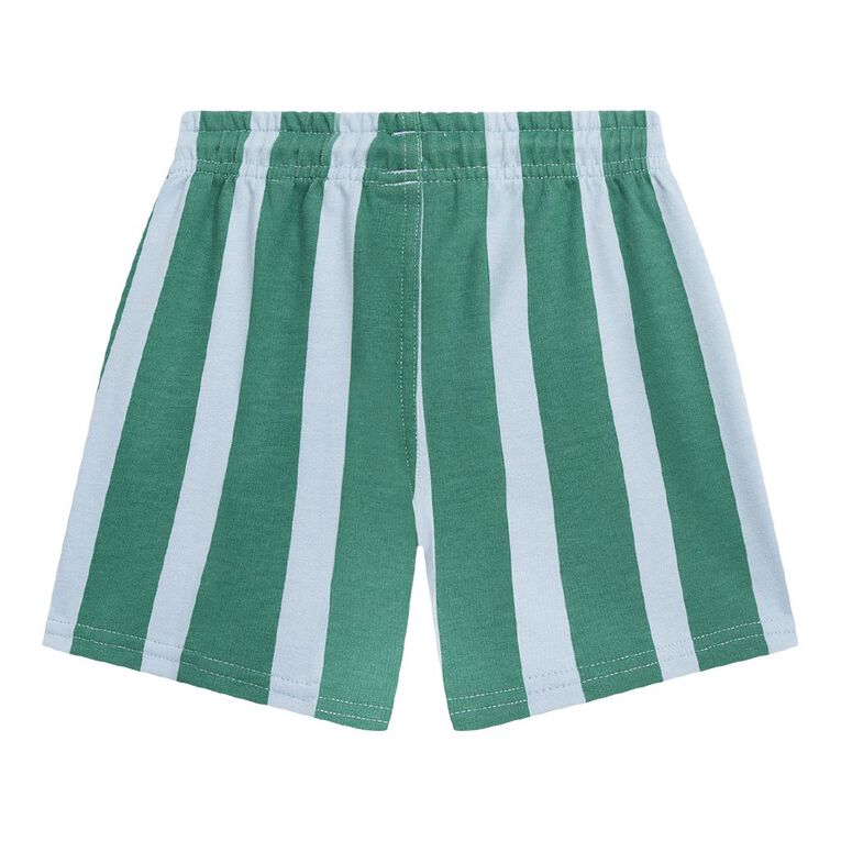 Young Original Toddler Printed French Terry Shorts, Green Dark, hi-res