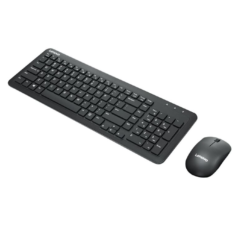 Lenovo 300 Wireless Combo Keyboard And Mouse Black, , hi-res